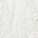 Flowing lace ruffles dress