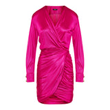 Short draped interlock jersey dress