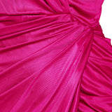 Short draped interlock jersey dress