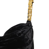 Embellished velvet dress