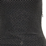 Velvet halterneck dress with rhinestones