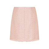 Short leather belted skirt