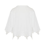 Logo embroidered oversized top