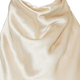 Draped halterneck satin top