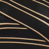 Striped one-shoulder knit top