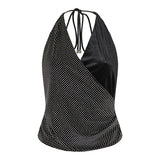 Embellished open-back top