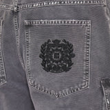Denim loose-fit cargo jeans