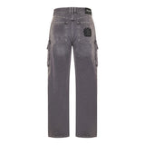 Denim loose-fit cargo jeans