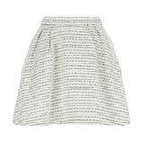 Tweed pleated mini skirt