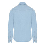 Long-sleeved denim shirt