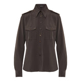 Military shirt with front pockets