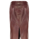 Tom Ford Leather pencil midi skirt