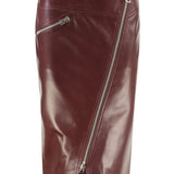 Tom Ford Leather pencil midi skirt