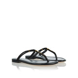 Patent leather sandals