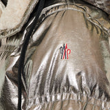 Calaque metallic hooded down ski jacket