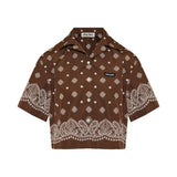 Bandana-printed short-sleeved shirt