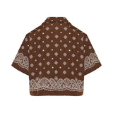 Bandana-printed short-sleeved shirt