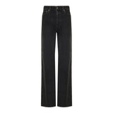 Denim straight-leg jeans