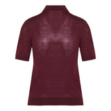 Argyle motif wool polo shirt