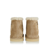 Suede and shearling ankle boots
