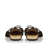 Suede tassel mocassin mules