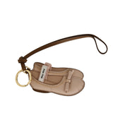 Miu ballet leather keychain accessory