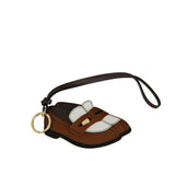 Miu ballet leather keychain accessory