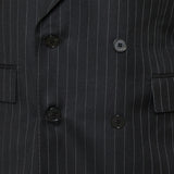 Double-breasted fitted striped jacket