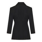 Single-breasted wool blazer