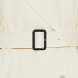 Belted double-breasted cotton-twill trench coat