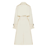 Belted double-breasted cotton-twill trench coat