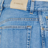 Mid-length denim skirt