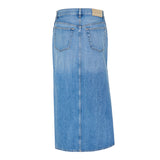 Mid-length denim skirt
