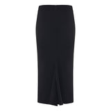 Kick-back midi skirt