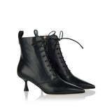 Leather lace-up boots