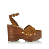 Suede wedge sandals