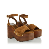 Suede wedge sandals