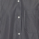 Striped kimono-sleeve shirt dress