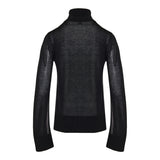 Slit sleeve turtleneck