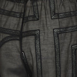 Monogram crochet trousers – cream