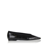 Minimalist croco-embossed ballerinas flats