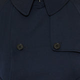 Short double-breasted trench jacket