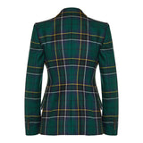 Checked wool-twill blazer