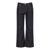 Wide-leg denim jeans
