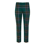 Plaid wool straight trousers