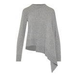 Asymmetric cashmere knit sweater