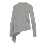 Asymmetric cashmere knit sweater