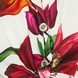 Floral cotton poplin top