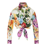 Floral-print poplin shirt