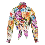 Floral-print poplin shirt